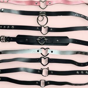 Choker/Collar and Leg Garter Set